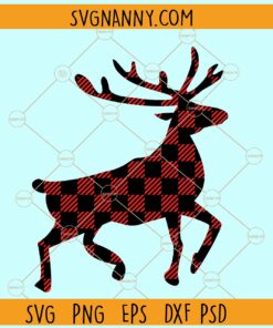 Buffalo plaid reindeer svg, Christmas reindeer svg,  Merry Christmas svg, Christmas shirt svg