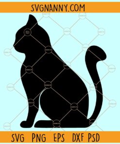 Cat Silhouette SVG, Cat SVG, Cat png, Cat vector svg, Cat outline svg, Cat illustration svg
