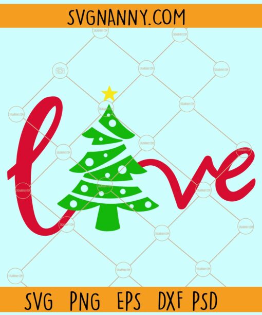 Christmas Love svg, Christmas tree svg, Christmas svg, Christmas sign svg