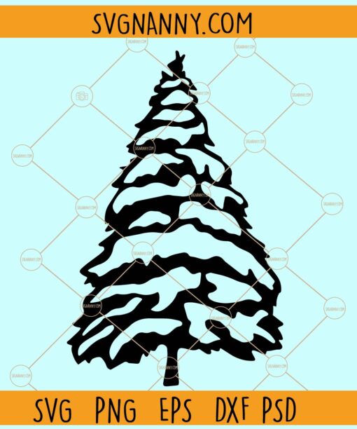 Christmas tree Clip Art SVG, Christmas tree silhouette svg, Christmas tree svg, Christmas svg