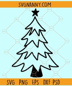 Christmas tree silhouette svg, Christmas tree svg, Christmas svg, Christmas sign svg
