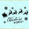 Christmas wishes svg, Santa sleigh svg, Christmas svg, Christmas sign svg