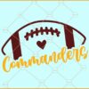 Commanders Football SVG, Commanders Mascot SVG, Team spirit svg, Commanders svg