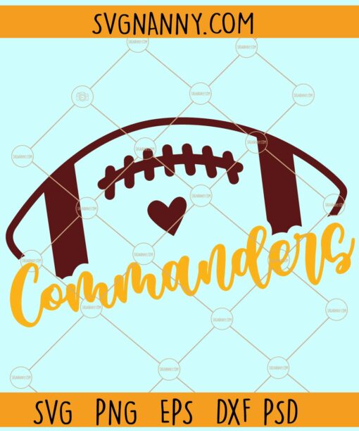 Commanders Football SVG, Commanders Mascot SVG, Team spirit svg, Commanders svg