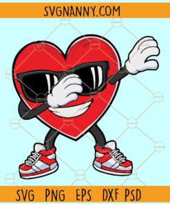 Cool Dabbing Heart Svg, Dabbing Heart Svg, Dabbing Lover Svg, Heart Svg