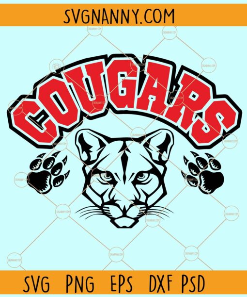 Cougars Mascot SVG, Basketball SVG, Cougars mascot SVG, Go Cougars SVG