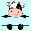 Cow monogram svg, Monogram SVG, Baby Cow SVG, Cute Cow svg