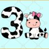 Cowgirl Third Birthday svg, Cow girl birthday svg, 3rd birthday, Number three svg