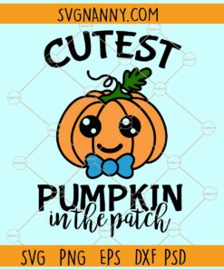 Cutest Pumpkin in the patch svg, Boy  Pumpkin Svg, Halloween Svg, Kids Thanksgiving Svg