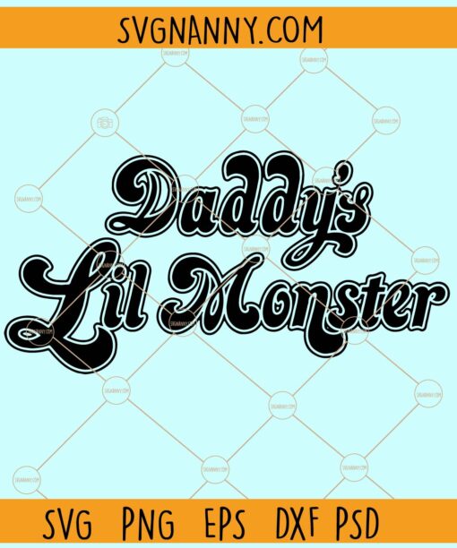 Daddy's Lil Monster SVG, Kids Halloween Shirt svg, Kids Halloween Svg, Halloween svg