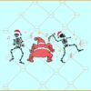 Dancing Christmas Skeletons Svg, christmas dancing skeleton svg, Dancing Santa svg