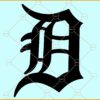 Detroit Baseball Svg, Detroit Svg, Baseball Team Logo svg, Baseball Svg, Detroit svg