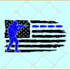 Distressed Police USA Flag SVG, Police svg, Back the Blue svg, Thin Blue Line svg