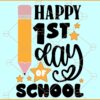 Doodle Happy First Day of School SVG, Pencil svg, Happy First Day of School SVG