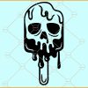 Dripping Popsicle Skull SVG, Dripping skeleton SVG, Melting skull SVG, Skeleton SVG