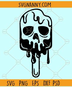 Dripping Popsicle Skull SVG, Dripping skeleton SVG, Melting skull SVG, Skeleton SVG
