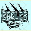 Eagles Mascot svg, Philadelphia Eagles SVG, Eagles Football SVG, Football SVG