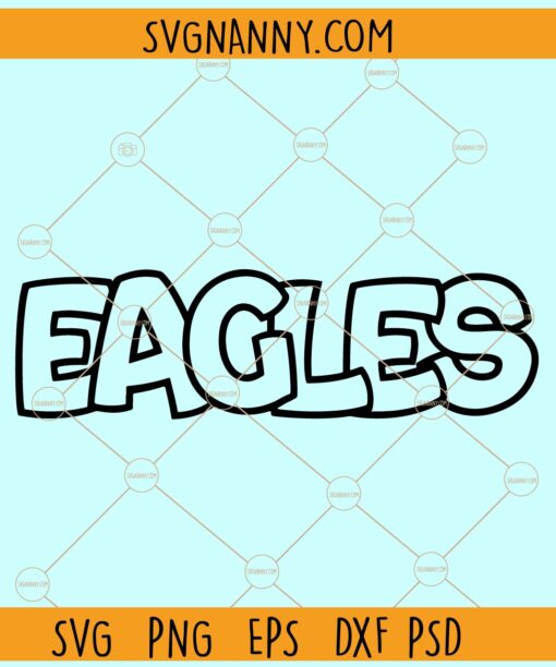 Eagles Outline svg, Eagles SVG File, Eagles Football SVG, Football SVG, Football Clipart svg