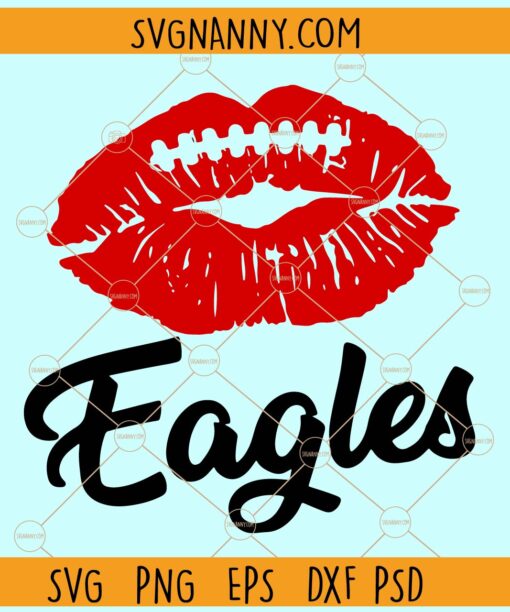 Eagles football lips svg, Philadelphia Eagles SVG, Eagles Football SVG, Football SVG, Football Clipart svg