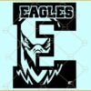 Eagles in letter E svg, Eagles SVG, Eagles SVG File, Eagles Mascot SVG