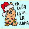 Fa la la la llama svg, Funny  Christmas svg, Christmas sign svg, Happy Holidays png