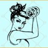 Fitness Girl with dumbbell SVG, female Weightlifting svg, barbell Lady svg