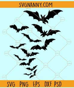 Flying Bats SVG, Halloween Bats SVG, Spooky Bats SVG, Bats Clipart svg, Flying Bats Svg file