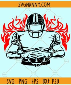 Football player in frames SVG,  Football fan svg, Football mascot svg, Football lover svg