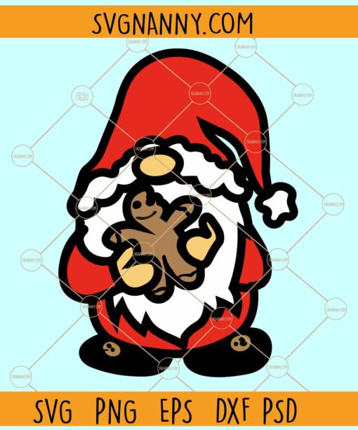 Gnome Christmas Cookies SVG, Gnome Christmas svg, Gingerbread man svg,  Christmas sign svg
