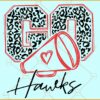 Go Hawks Leopard SVG, Hawks Mascot SVG, Team spirit svg, Hawks svg, Hawks svg file