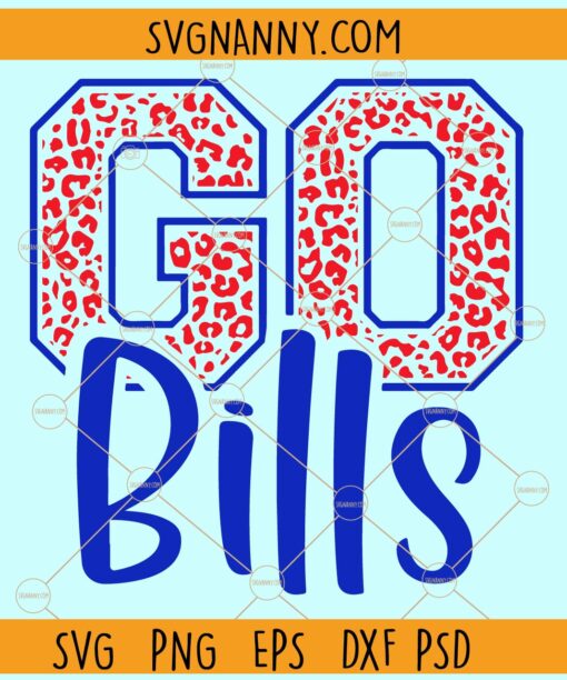 Go bills Football svg, Go bills leopard svg, bills Outline svg, bills SVG File