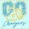 Go chargers Leopard print SVG, chargers Mascot SVG, Team spirit svg, chargers svg