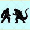 Godzilla vs Kong SVG, Godzilla and Kong svg, Monster Movie svg