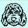 Golden doodle head SVG, Golden Doodle svg, dog svg , Goldendoodle Dog Breed svg