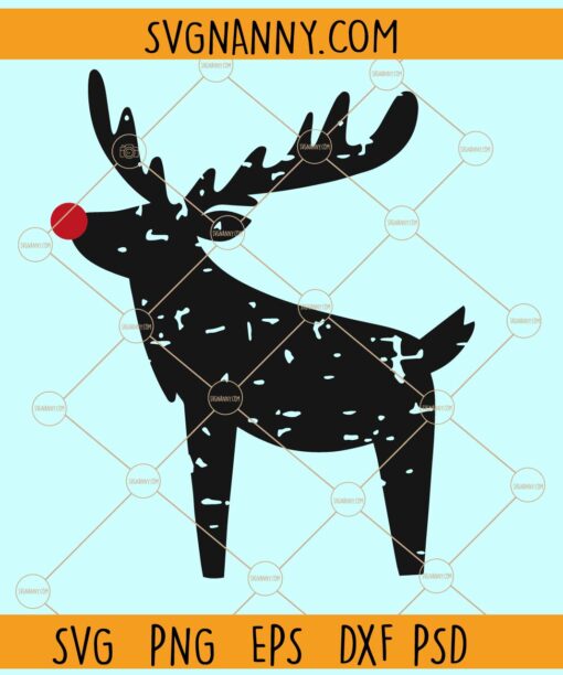 Grunge Reindeer svg,  Christmas reindeer svg, Christmas sign svg, Happy Holidays png