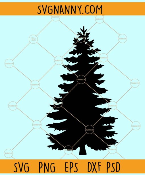 Hand drawn Christmas tree SVG, Christmas tree svg, Christmas svg, Christmas sign svg
