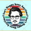 Happy Hour Anytime Johnny Depp Svg, Retro background svg, Johnny Depp svg