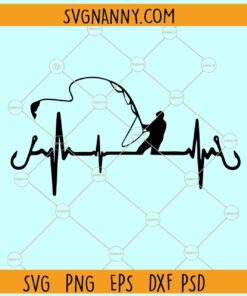 Heartbeat Fishing Car Styling SVG, Bass Fishing Life Heartbeat SVG, Heartbeat Fishing svg