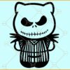 Hello kitty Jack skellington SVG, Jack skellington SVG, Halloween svg, Halloween shirt svg