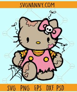 Hello kitty Zombie SVG, Kitty Halloween svg, Halloween shirt svg, Halloween costume svg