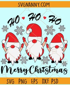 Ho Ho Ho Merry Christmas Gnomes SVG, Christmas svg, Christmas svg file