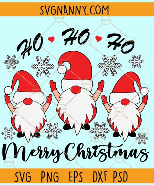 Ho Ho Ho Merry Christmas Gnomes SVG, Christmas svg, Christmas svg file