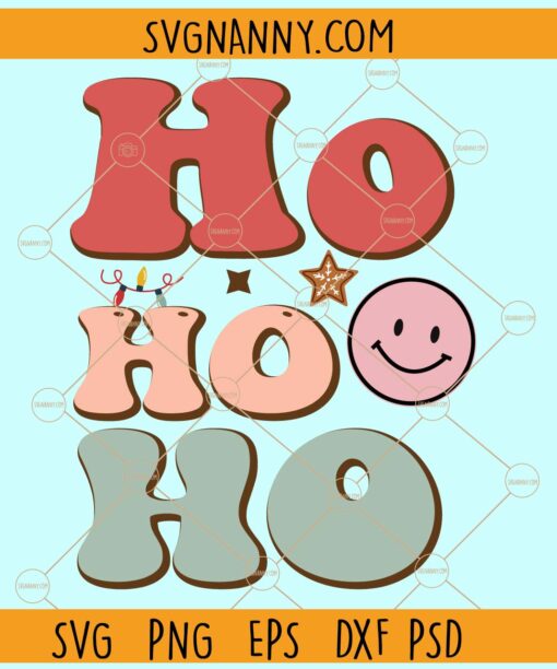 Ho Ho Ho Smiley svg, Christmas smiley svg, Christmas svg, Merry Christmas svg, Christmas sign svg