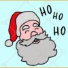 Ho ho ho santa face svg, Santa silhouette svg,  Merry Christmas svg, Christmas svg files