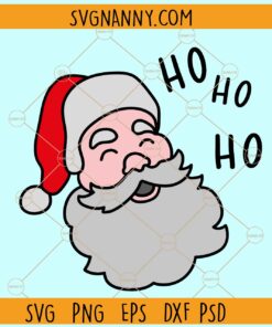 Ho ho ho santa face svg, Santa silhouette svg,  Merry Christmas svg, Christmas svg files