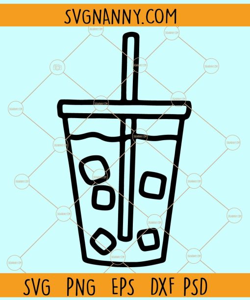 Iced coffee cup SVG, Iced Coffee Addict SVG, Funny Coffee Lover svg