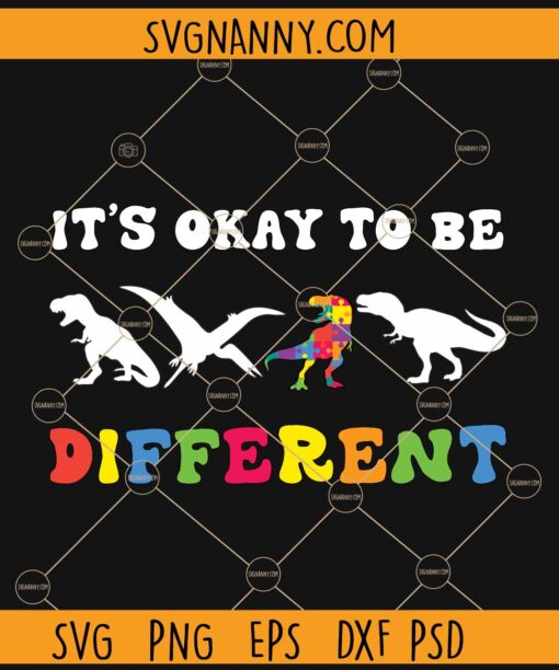 It’s Okay To Be Different Svg, Autism Awareness quote Svg, Autism svg, Autism Awarenes clipart svg