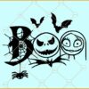 Jack and Sally boo SVG, Funny Halloween Svg, Halloween clipart svg, Spooky Svg