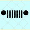 Jeep grill and headlights SVG, Off road scene svg, Cute off road truck svg, offroad Svg
