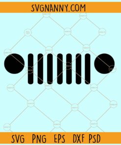 Jeep grill and headlights SVG, Off road scene svg, Cute off road truck svg, offroad Svg